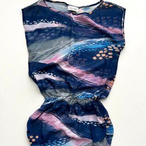 Jordan Taylor Beach Sheer Cover Up  Top Blue ( S )